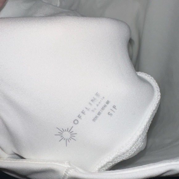 NWT OFFLINE by Aerie Nylon Pleated Exercise Tennis dress white small - Picture 9 of 10